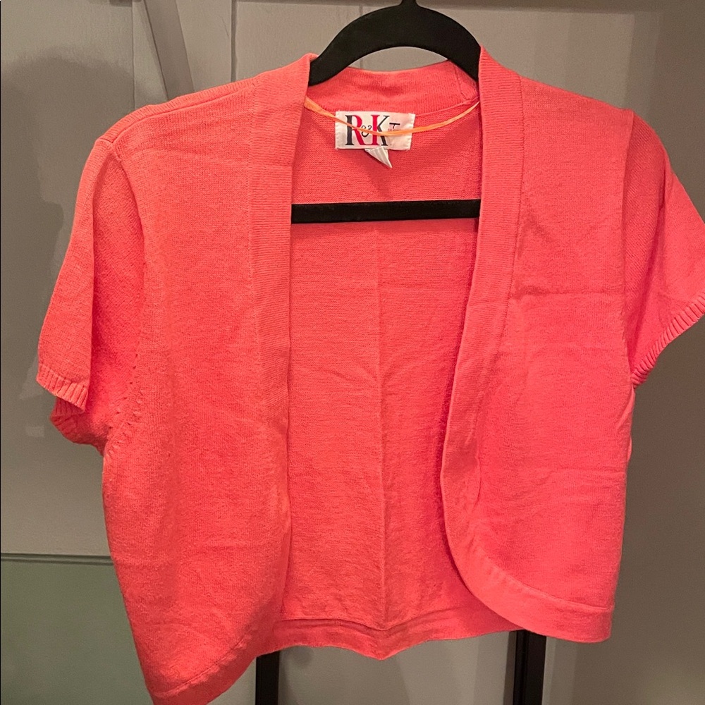 R&K Coral Short-Sleeve Bolero Shrug